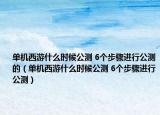 单机西游什么时候公测 6个步骤进行公测的（单机西游什么时候公测 6个步骤进行公测）