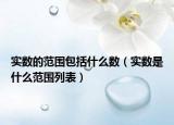 实数的范围包括什么数（实数是什么范围列表）