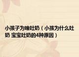 小孩子为啥吐奶（小孩为什么吐奶 宝宝吐奶的4种原因）