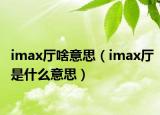 imax厅啥意思（imax厅是什么意思）
