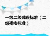 一级二级残疾标准（二级残疾标准）