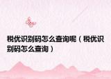 税优识别码怎么查询呢（税优识别码怎么查询）
