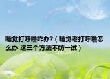 睡觉打呼噜咋办?（睡觉老打呼噜怎么办 这三个方法不妨一试）