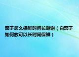 茄子怎么保鲜时间长谢谢（白茄子如何放可以长时间保鲜）