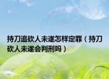 持刀追砍人未遂怎样定罪（持刀砍人未遂会判刑吗）