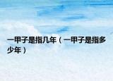 一甲子是指几年（一甲子是指多少年）