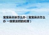 宝宝鼻炎该怎么办（宝宝鼻炎怎么办 一定要及时的处理）