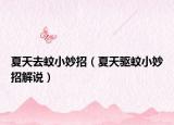 夏天去蚊小妙招（夏天驱蚊小妙招解说）