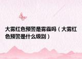 大雾红色预警是雾霾吗（大雾红色预警是什么级别）