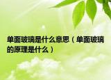 单面玻璃是什么意思（单面玻璃的原理是什么）