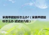 家具甲醛超标怎么办?（家具甲醛超标怎么办 试试这几招）