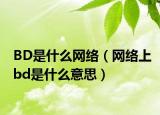 BD是什么网络（网络上bd是什么意思）