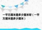 一平方厘米是多少厘米呀（一平方厘米是多少厘米）