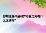 你知道退休金和养老金之间有什么区别吗?