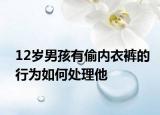 12岁男孩有偷内衣裤的行为如何处理他
