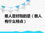雅人是好指的是（雅人有什么特点）