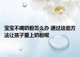 宝宝不喝奶粉怎么办 通过这些方法让孩子爱上奶粉呢