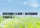 翡翠对圈什么意思（翡翠圆圈哪个叫什么）