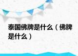 泰国佛牌是什么（佛牌是什么）