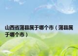 山西省蒲县属于哪个市（蒲县属于哪个市）