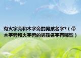 有火字旁和木字旁的男孩名字?（带木字旁和火字旁的男孩名字有哪些）