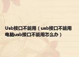 Usb接口不能用（usb接口不能用 电脑usb接口不能用怎么办）