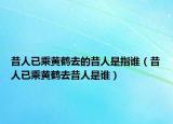 昔人已乘黄鹤去的昔人是指谁（昔人已乘黄鹤去昔人是谁）
