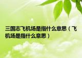 三国志飞机场是指什么意思（飞机场是指什么意思）