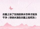 衣服上染了生锈的铁水怎样才能洗干净（铁锈水滴在衣服上如何洗）