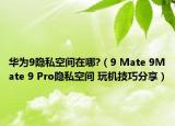 华为9隐私空间在哪?（9 Mate 9Mate 9 Pro隐私空间 玩机技巧分享）