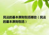 民法的基本原则包括哪些（民法的基本原则包括）