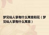 梦见仙人掌有什么寓意和花（梦见仙人掌有什么寓意）