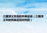 三国演义里面的郭嘉是谁（三国演义中的郭嘉是如何死的）