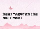 宜州属于广西的哪个位置（宜州是属于广西哪里）