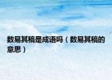 数易其稿是成语吗（数易其稿的意思）