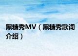 黑糖秀MV（黑糖秀歌词介绍）