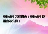 绝地求生怎样语音（绝地求生说语音怎么做）