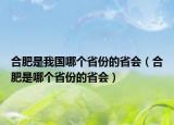 合肥是我国哪个省份的省会（合肥是哪个省份的省会）