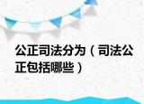 公正司法分为（司法公正包括哪些）
