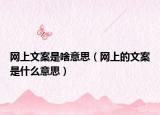 网上文案是啥意思（网上的文案是什么意思）