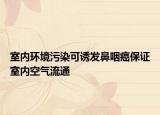 室内环境污染可诱发鼻咽癌保证室内空气流通