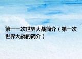 第一一次世界大战简介（第一次世界大战的简介）