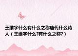 王维字什么有什么之称唐代什么诗人（王维字什么?有什么之称?）