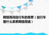 网络用词自行车的意思（自行车是什么意思网络用语）