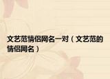 文艺范情侣网名一对（文艺范的情侣网名）