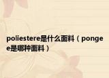 poliestere是什么面料（pongee是哪种面料）