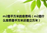 m2是平方米的意思吗（m2是什么意思是平方米还是立方米）