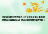 河北省乡镇公务员报名入口（河北乡镇公务员报名第二天审核过1w7 建议大家抓紧时间备考哦）