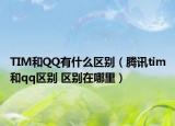 TIM和QQ有什么区别（腾讯tim和qq区别 区别在哪里）