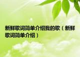 新鲜歌词简单介绍我的歌（新鲜歌词简单介绍）